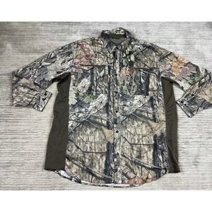 Game Winner Shirt Mens 3XL Multicolor‎ Camouflage Button Up Mossy Oak Vented